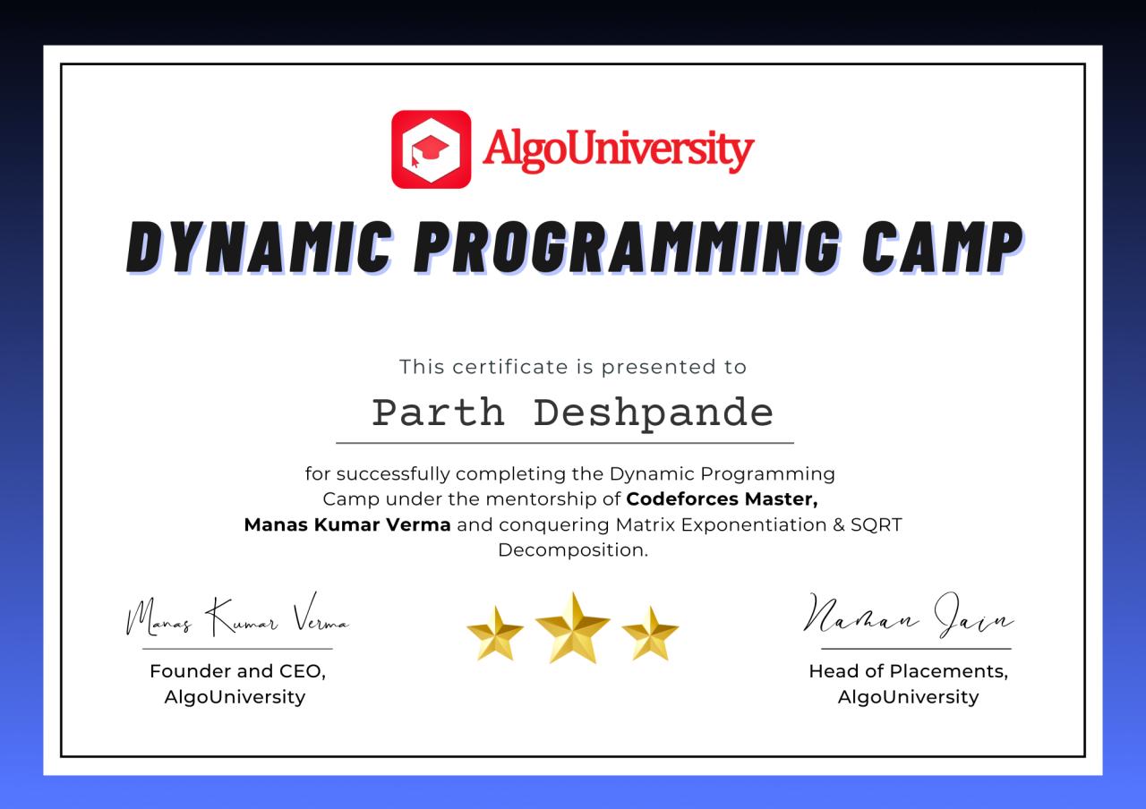 AlgoUniversity Advanced Training Core