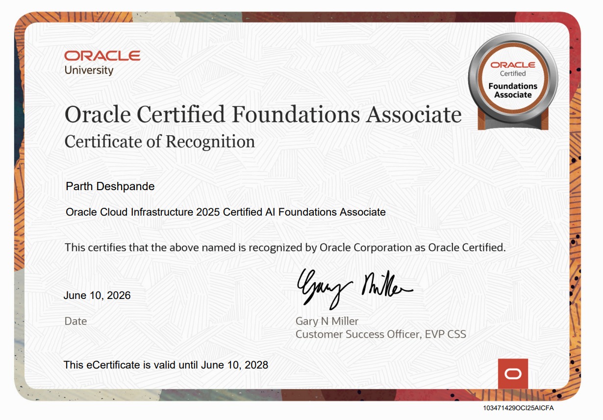 OCI 2025 AI Associate