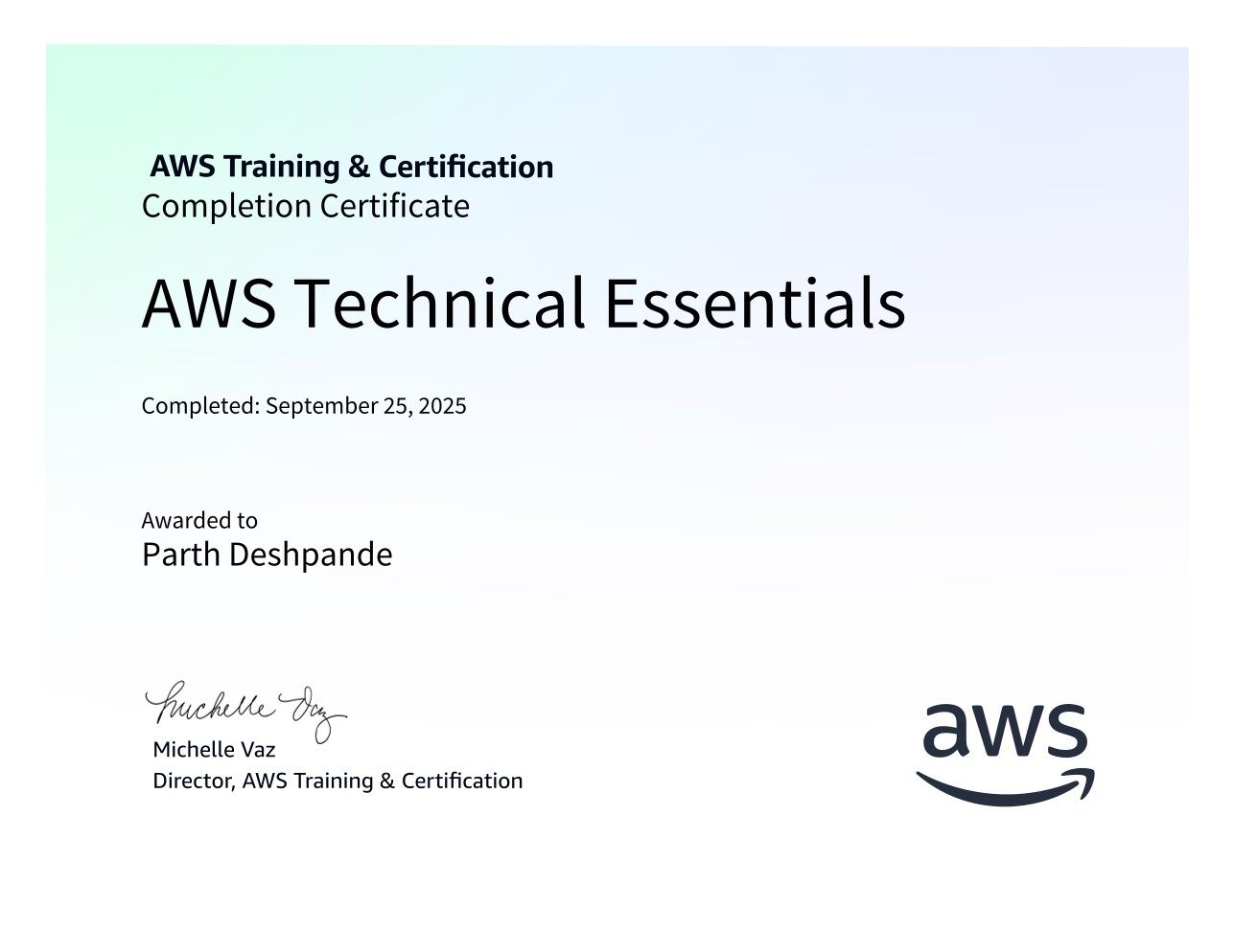 AWS Technical Essentials Validation